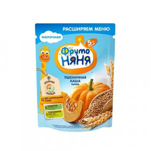 ФРУТОНЯНЯ КАША 200Г. ПШЕНИЦА+ТЫКВА МОЛ. 5+МЕС.