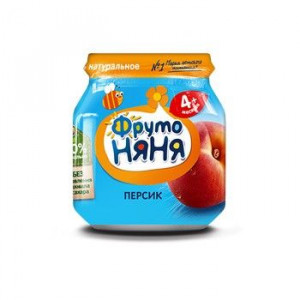 ФРУТОНЯНЯ ПЮРЕ 100Г. ПЕРСИК НАТУР. 4+МЕС.