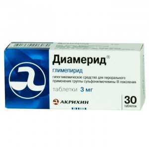 ДИАМЕРИД 3МГ. №30 ТАБ. /АКРИХИН/