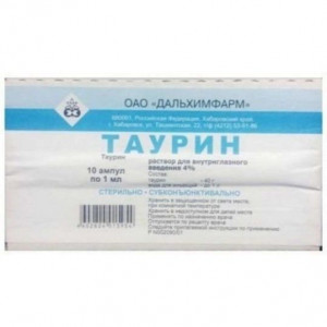 ТАУРИН 4% 1МЛ. №10 Р-Р Д/В/ГЛАЗ.ВВЕД. АМП. /ДАЛЬХИМФАРМ/