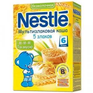 НЕСТЛЕ КАША 200Г. 5 ЗЛАКОВ Б/МОЛ. 6+МЕС. [NESTLE]