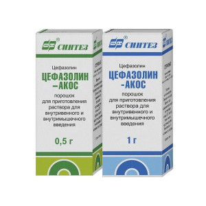 ЦЕФАЗОЛИНА НАТРИЕВАЯ СОЛЬ 1Г. №1 ПОР. Д/Р-РА В/В,В/М ФЛ. /СИНТЕЗ/