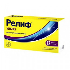 РЕЛИФ УЛЬТРА 10МГ.+11МГ. №12 СУПП. РЕКТ.