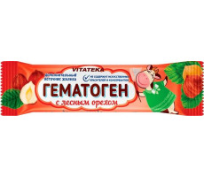 ВИТАТЕКА ГЕМАТОГЕН ЛЕСНОЙ ОРЕХ 40Г. /ФАРМ-ПРО/