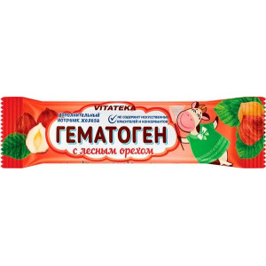 ВИТАТЕКА ГЕМАТОГЕН ЛЕСНОЙ ОРЕХ 40Г. /ФАРМ-ПРО/