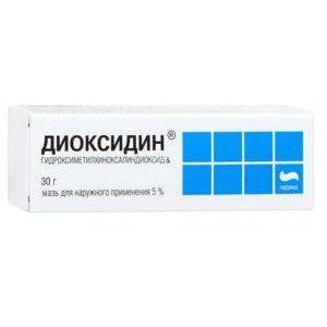 ДИОКСИДИН 5% 30Г. МАЗЬ Д/НАРУЖ.ПРИМ. ТУБА /БИОСИНТЕЗ/