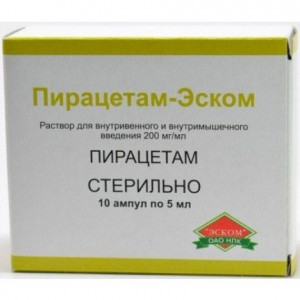ПИРАЦЕТАМ-ЭСКОМ 200МГ/МЛ. 5МЛ. №10 Р-Р Д/В/В,В/М АМП. /ЭСКОМ/