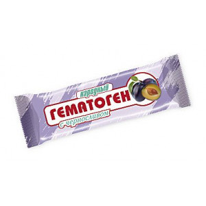 ГЕМАТОГЕН НАРОДНЫЙ ЧЕРНОСЛИВ 40Г. ПЛИТКА