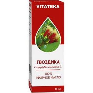 ВИТАТЕКА МАСЛО ГВОЗДИКИ 10МЛ. ЭФИРНОЕ