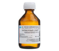 КАМФОРНЫЙ СПИРТ 10% 40МЛ. №1 Р-Р Д/НАРУЖ.ПРИМ. ФЛ. /ТВЕРСКАЯ ФФ/