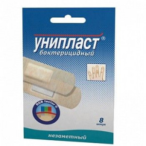 УНИПЛАСТ ЛЕЙКОПЛАСТ. БАКТЕР. НЕЗАМЕТН. 1,9Х7,2СМ. №8 RGB-FACTOR