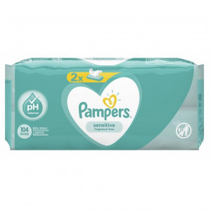 ПАМПЕРС САЛФЕТКИ ВЛАЖН. СЕНСЕТИВ №52Х2(104) [PAMPERS]