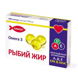 РЫБИЙ ЖИР ВИТ.А,Д,Е 370МГ. №100 КАПС. /ЛЮМИ/