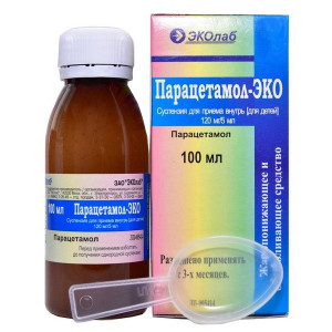 ПАРАЦЕТАМОЛ-ЭКО 120МГ/5МЛ. 100МЛ. СУСП. Д/ПРИЕМА ВНУТРЬ ДЕТ. ФЛ. +МЕРН.ЛОЖКА/СТАКАН/ШПРИЦ /ЭКОЛАБ/