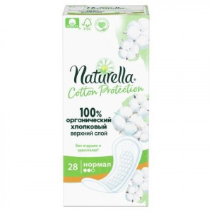 НАТУРЕЛЛА ПРОКЛАДКИ КОТТОН ПРОТЕКШН НОРМАЛ №28 [NATURELLA]