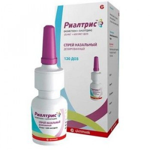 РИАЛТРИС 25МКГ.+600МКГ/ДОЗА 120ДОЗ НАЗАЛ.СПРЕЙ ФЛ. РИАЛТРИС 25МКГ.+600МКГ/ДОЗА 120ДОЗ НАЗАЛ.СПРЕЙ ФЛ.