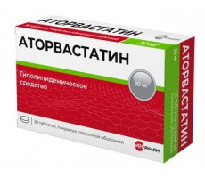 АТОРВАСТАТИН ВЕЛФАРМ 20МГ. №30 ТАБ. П/П/О /ВЕЛФАРМ/