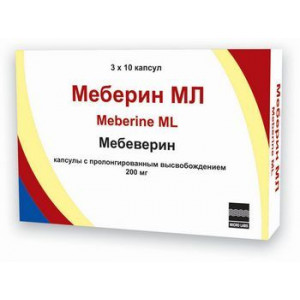 МЕБЕРИН МЛ 200МГ. №30 КАПС.ПРОЛОНГ.ВЫСВ. /МИКРО ЛАБС/ МЕБЕРИН МЛ 200МГ. №30 КАПС.ПРОЛОНГ.ВЫСВ. /МИКРО ЛАБС/