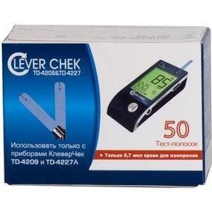 КЛЕВЕР ЧЕК ТЕСТ-ПОЛОСКИ TD-4209 №25Х2 (№50)