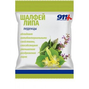 911 ЛЕДЕНЦЫ ШАЛФЕЙ+ЛИПА+ВИТ.С САХ. 50Г. 911 ЛЕДЕНЦЫ ШАЛФЕЙ+ЛИПА+ВИТ.С САХ. 50Г.